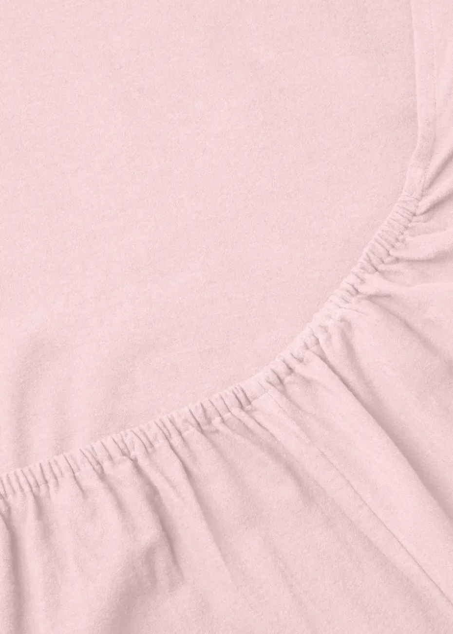 Pink Cotton Deep Fitted Bed Sheet (180 Thread Count)