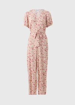 Pink Floral Jumpsuit