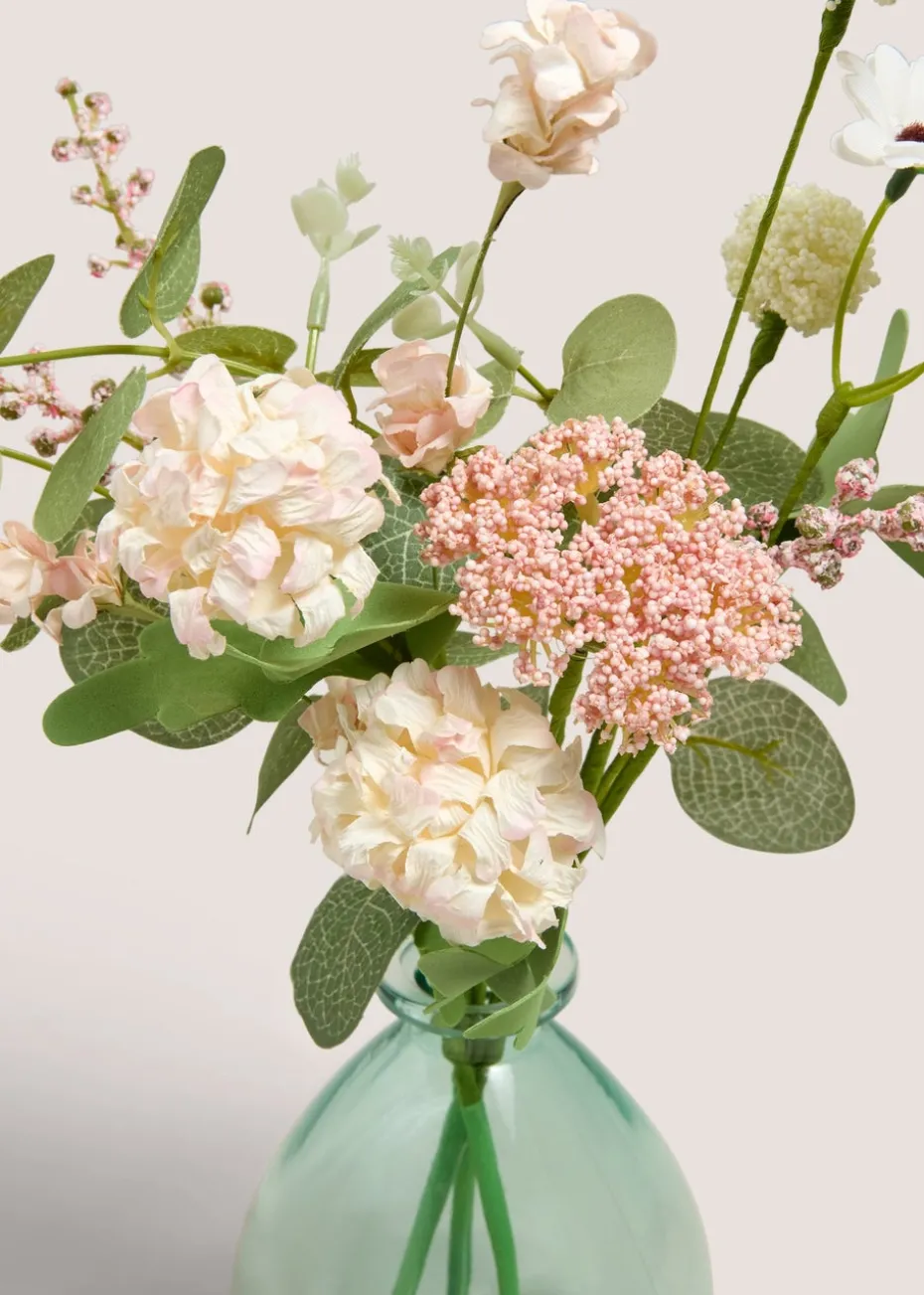 Pink Flowers In A Glass Vase