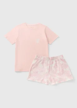 Pink Palm Short Pyjama Set