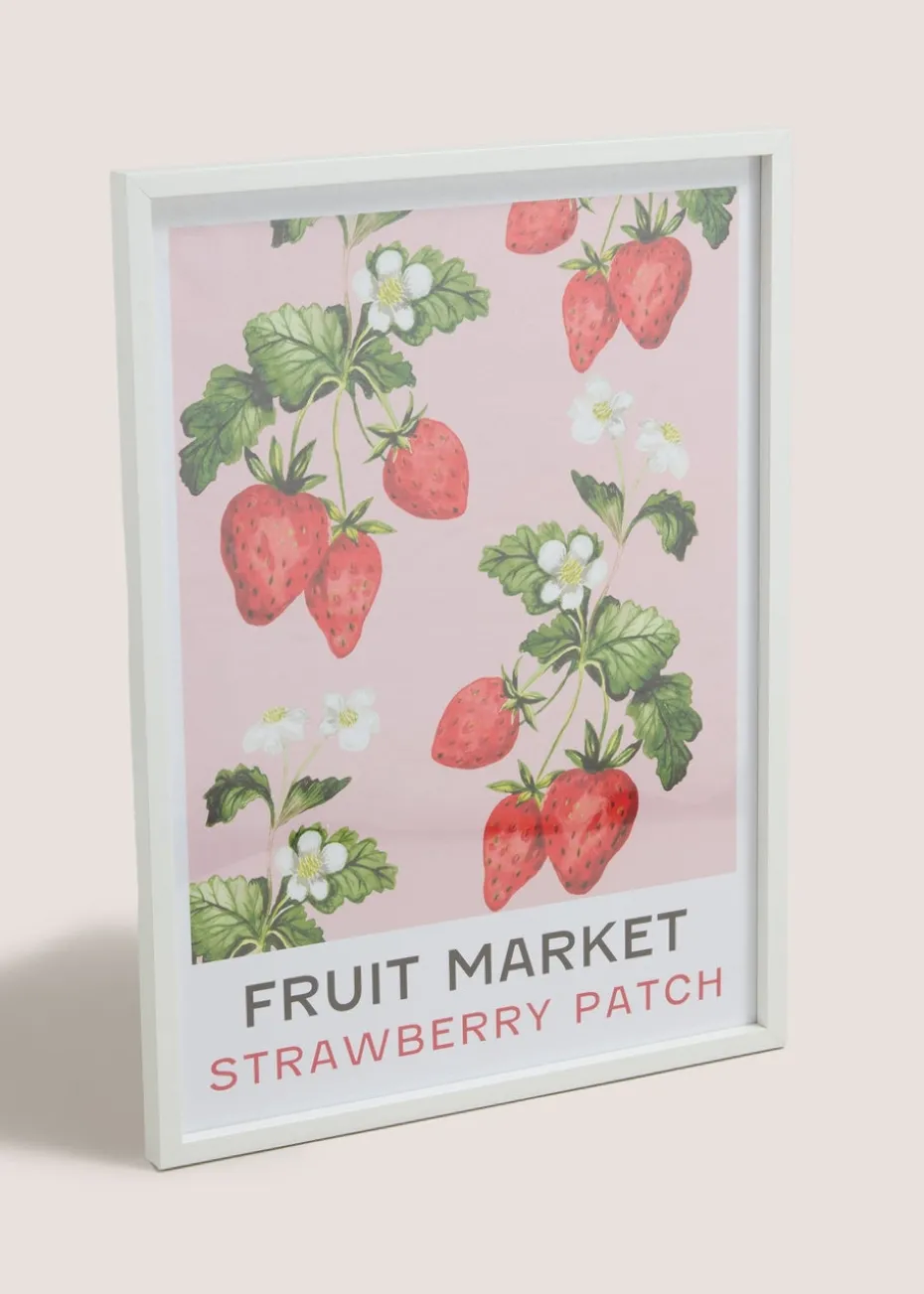Pink Strawberry Wall Art