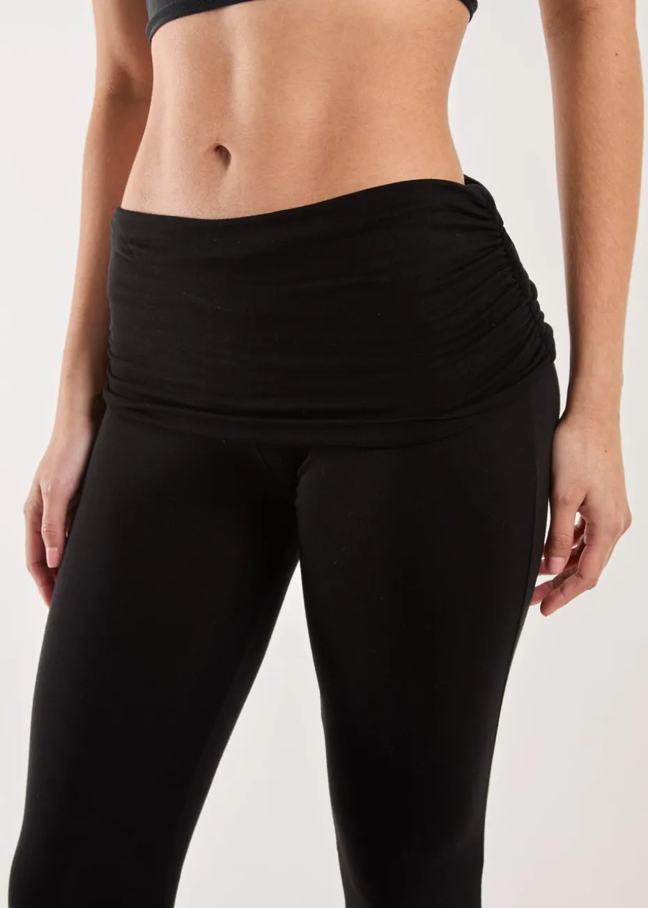 Pink Vanilla Black Fold Over Waist Lounge Flares
