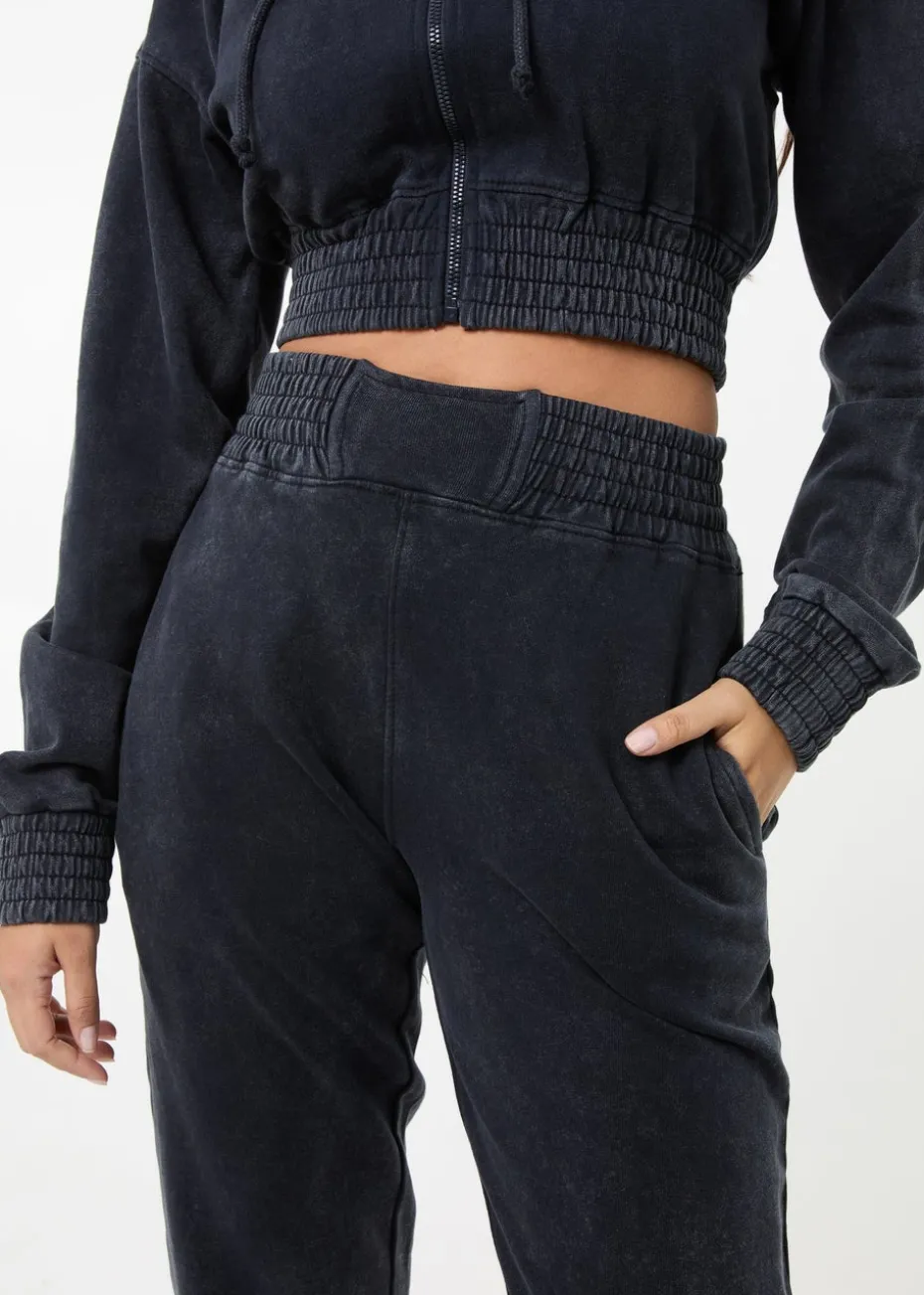 Pink Vanilla Black Wash Cuffed Joggers