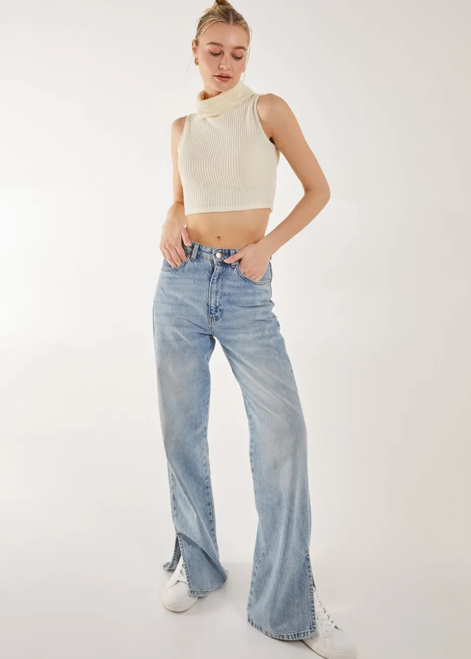 Pink Vanilla Ivory Brushed Racer Rib Vest