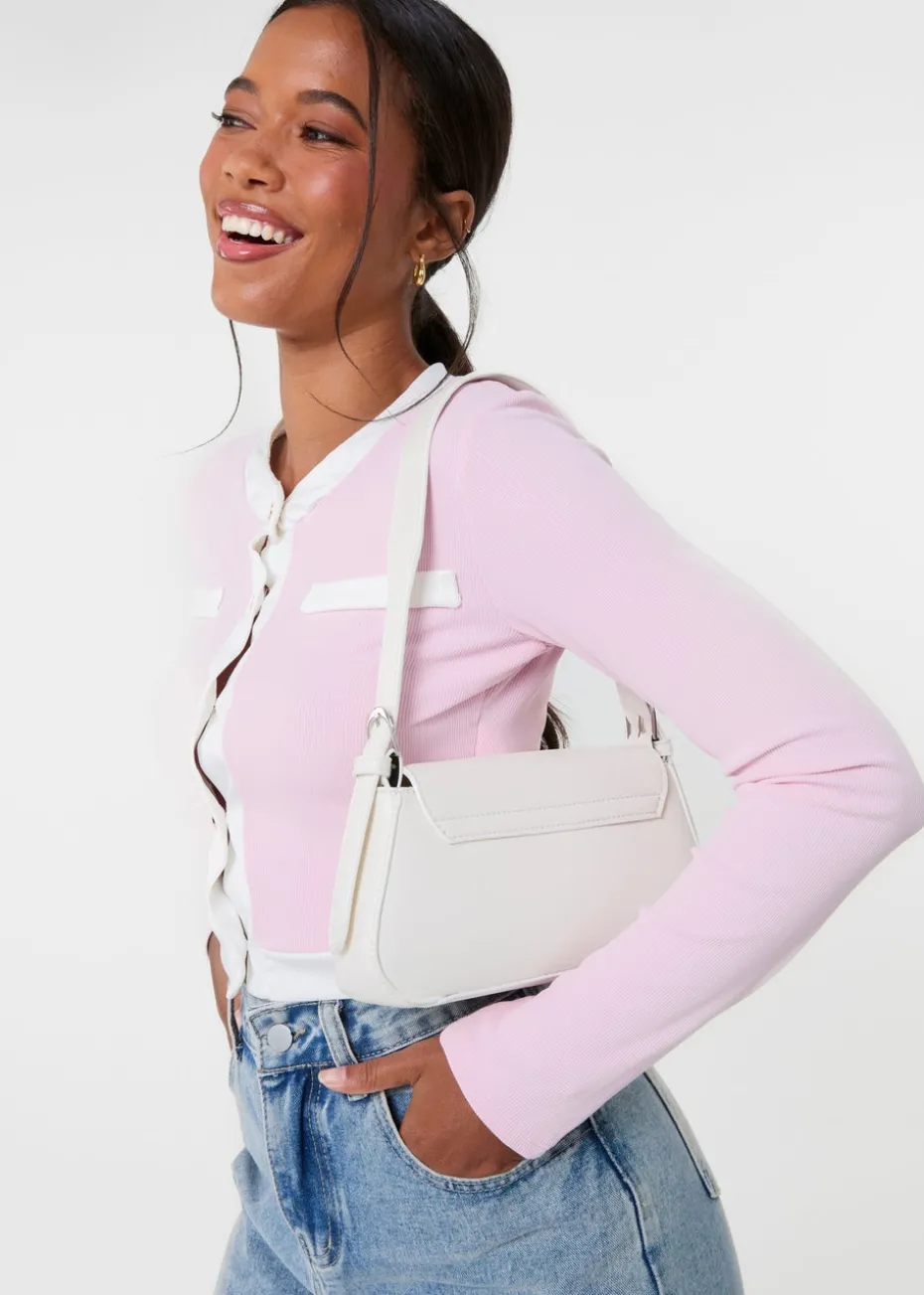 Pink Vanilla Pink Slinky Two Tone Cardigan