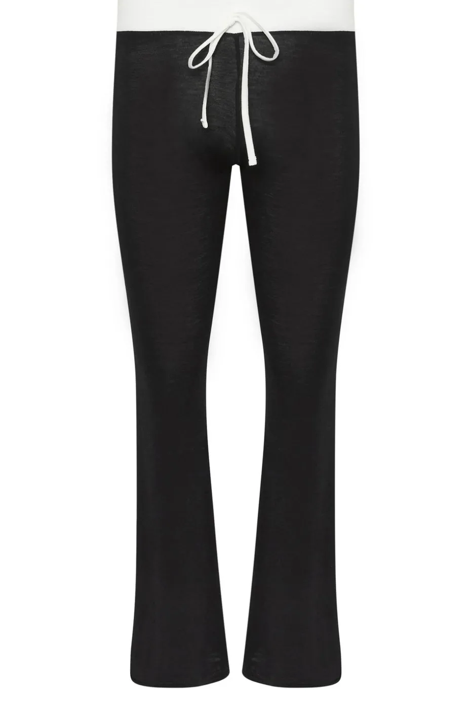 Pixiegirl Petite Black Contrast Waist Flared Trousers