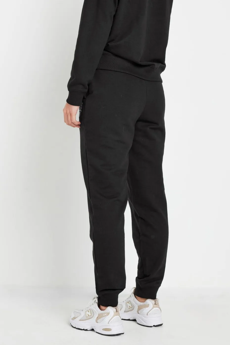 Pixiegirl Petite Black Jersey 'Paris' Slogan Cuffed Joggers