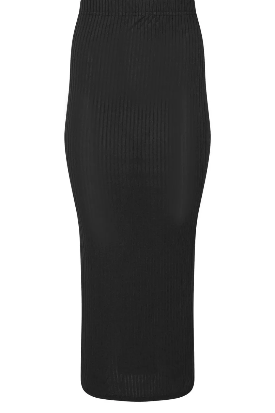 Pixiegirl Petite Black Ribbed Maxi Tube Skirt