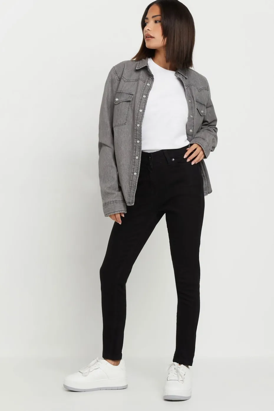 Pixiegirl Petite Black Stretch Skinny Fit Ava Jeans