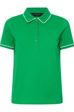 Pixiegirl Petite Green Contrast Trim Polo Shirt