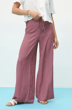 Pixiegirl Petite Pink Gingham Wide Leg Trousers