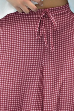 Pixiegirl Petite Pink Gingham Wide Leg Trousers