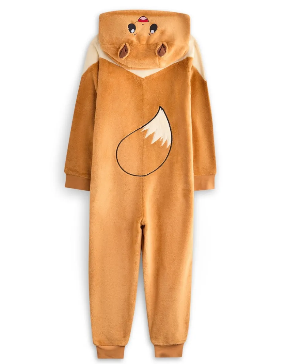 Pokemon Eevee Girls Brown Onesie (4-14 Years)