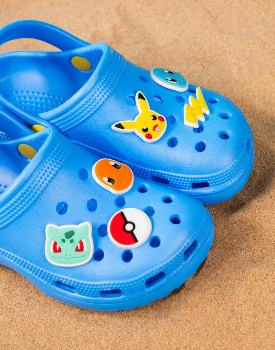 Pokemon Kids Blue Clogs (Younger 10-3 Older)
