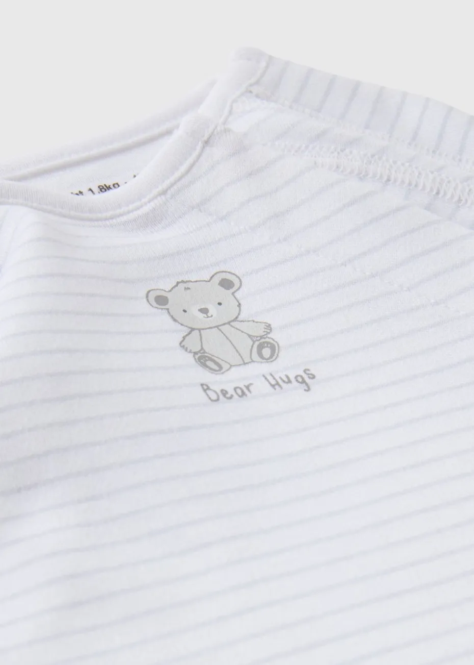 Prem Baby Grey Stripe Sleepsuit (3-4lb)