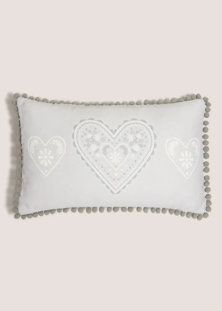 Printed Heart Cushion