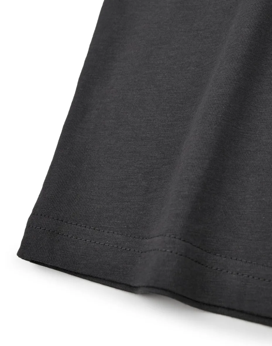 Pusheen Grey Yum Noodles Cropped Short Sleeved T-Shirt