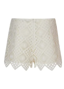 Quiz Cream Crochet Shorts