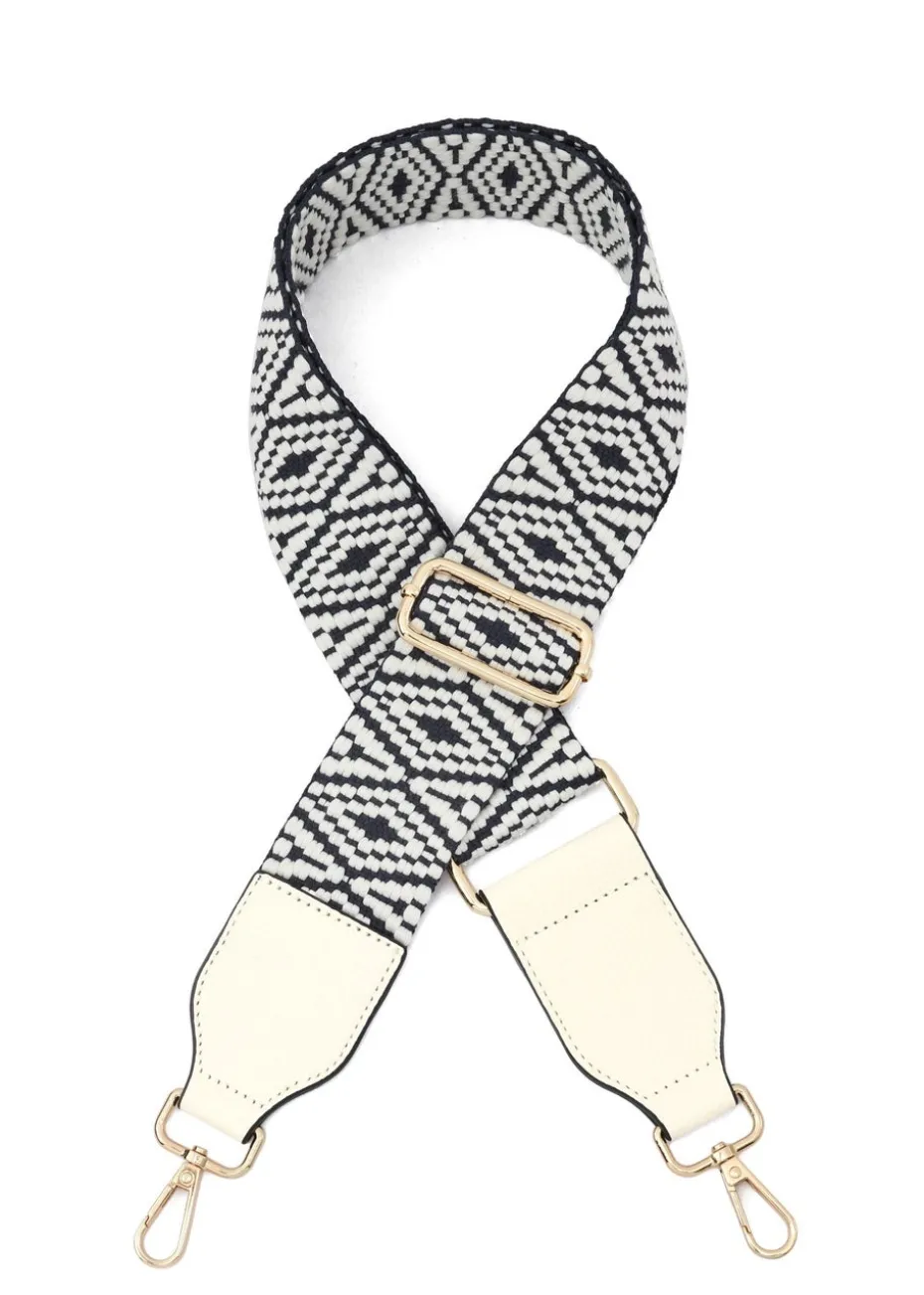 Raffaella Black and White Changeable Handbag Strap
