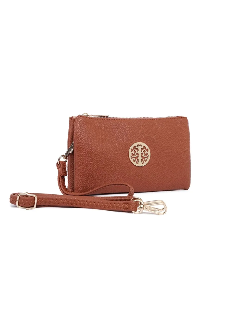 Raffaella Brown Clutch Purse