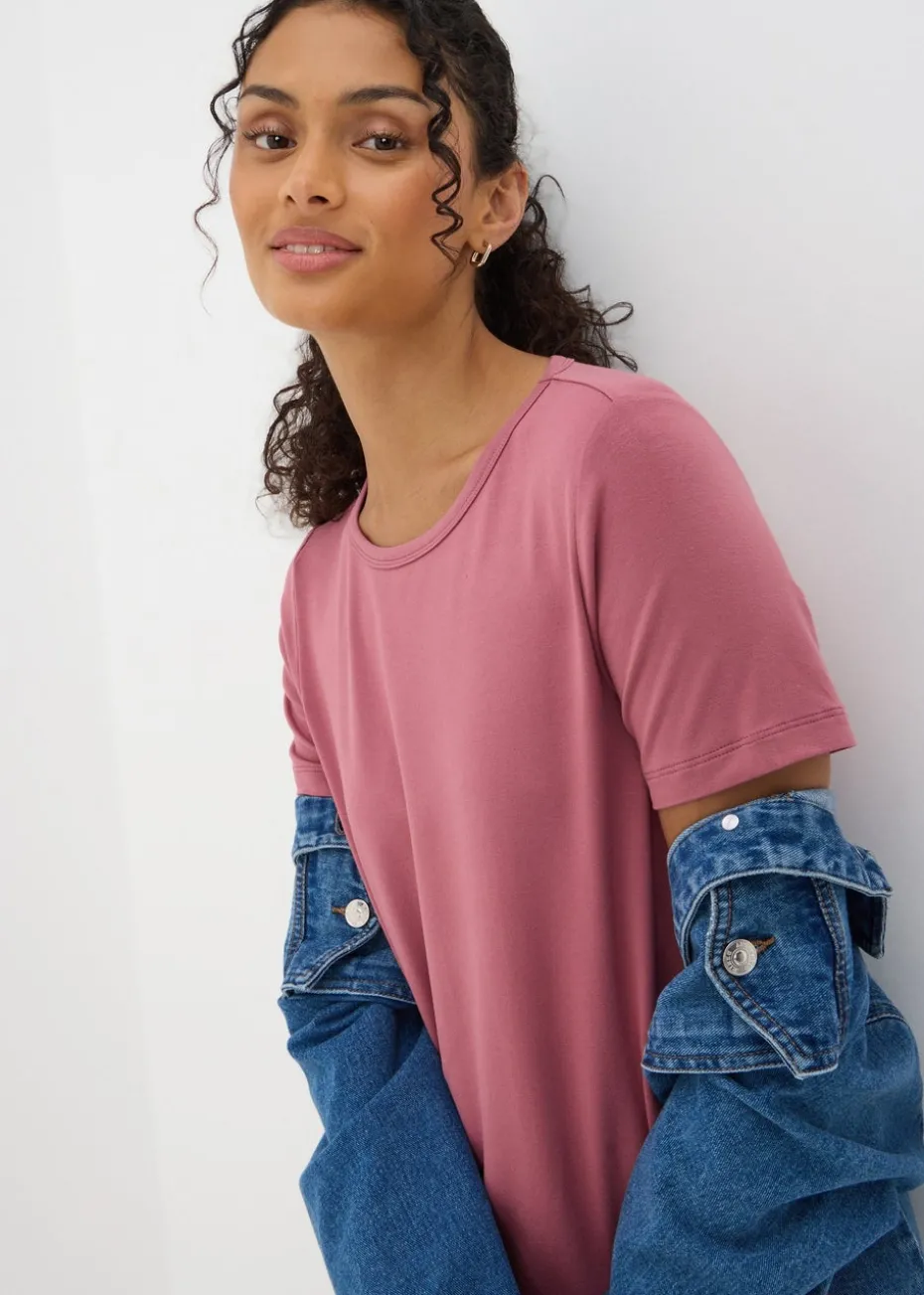 Raspberry T-Shirt Midi Dress