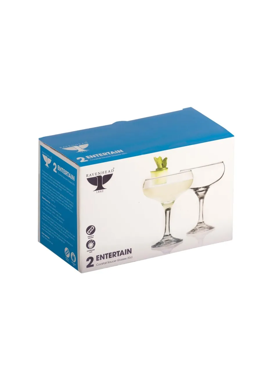 Ravenhead Entertain Set of 4 Cocktail Saucer Glasses