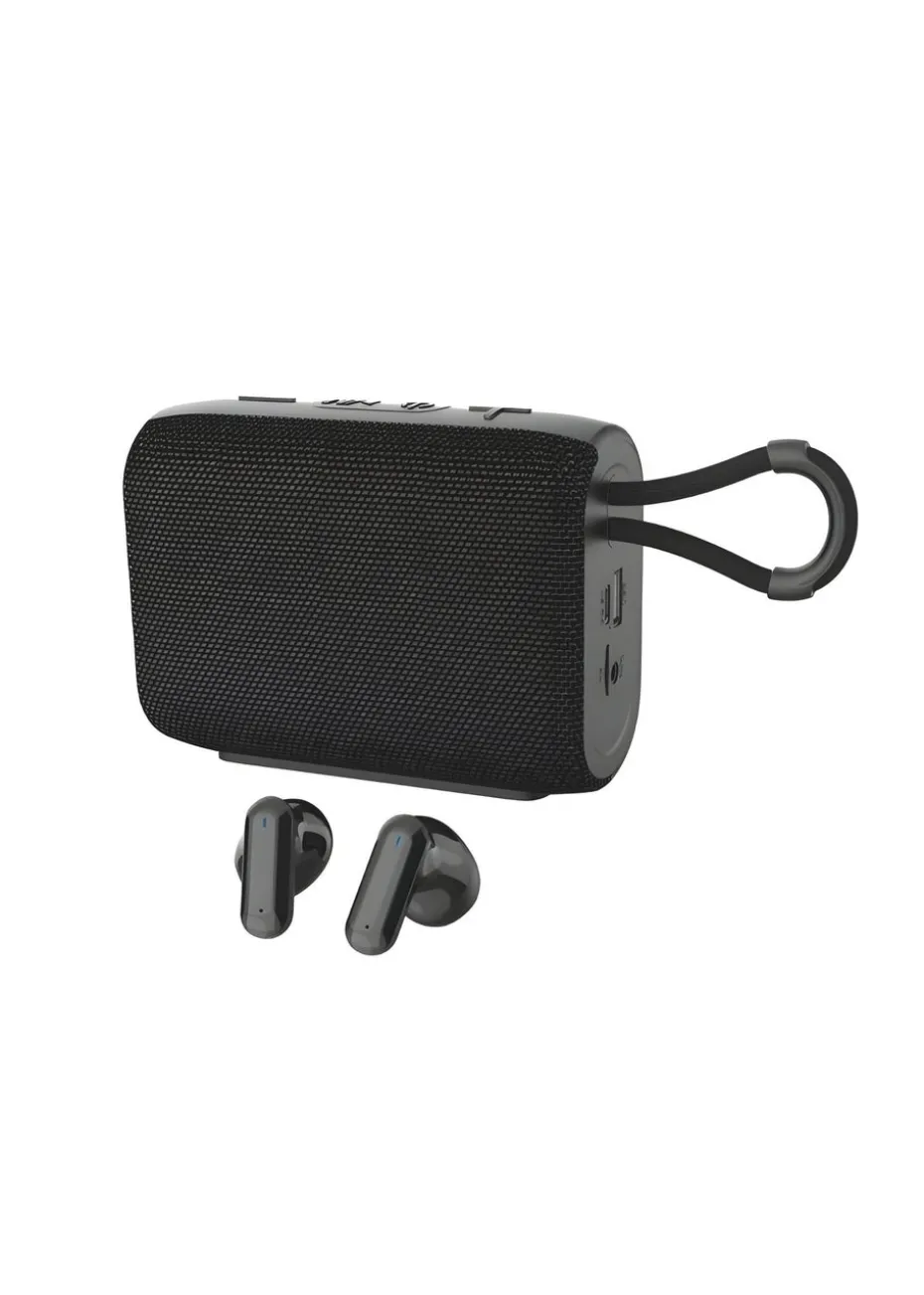 Red 5 Black Wireless Speaker and Earbuds
