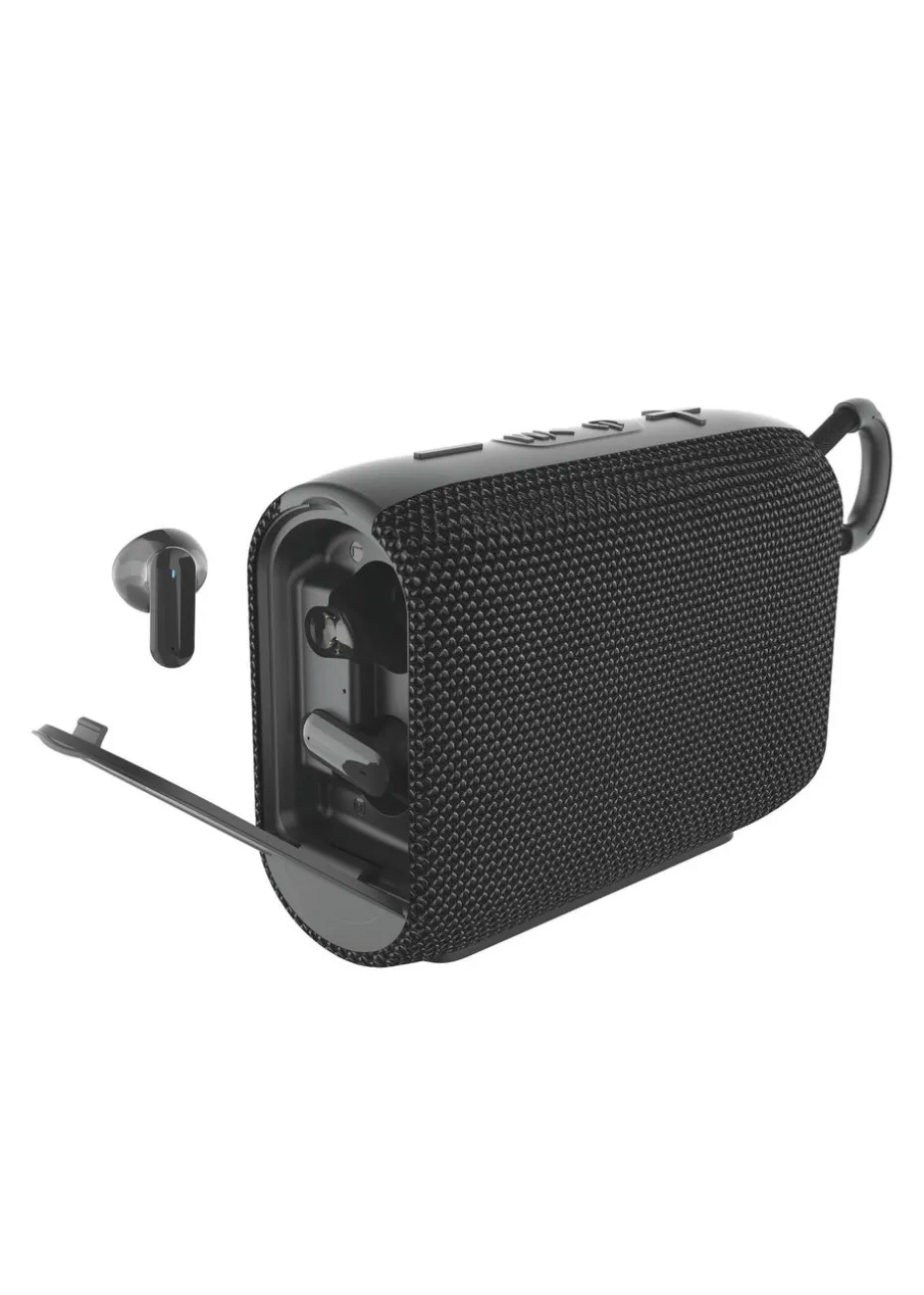 Red 5 Black Wireless Speaker and Earbuds