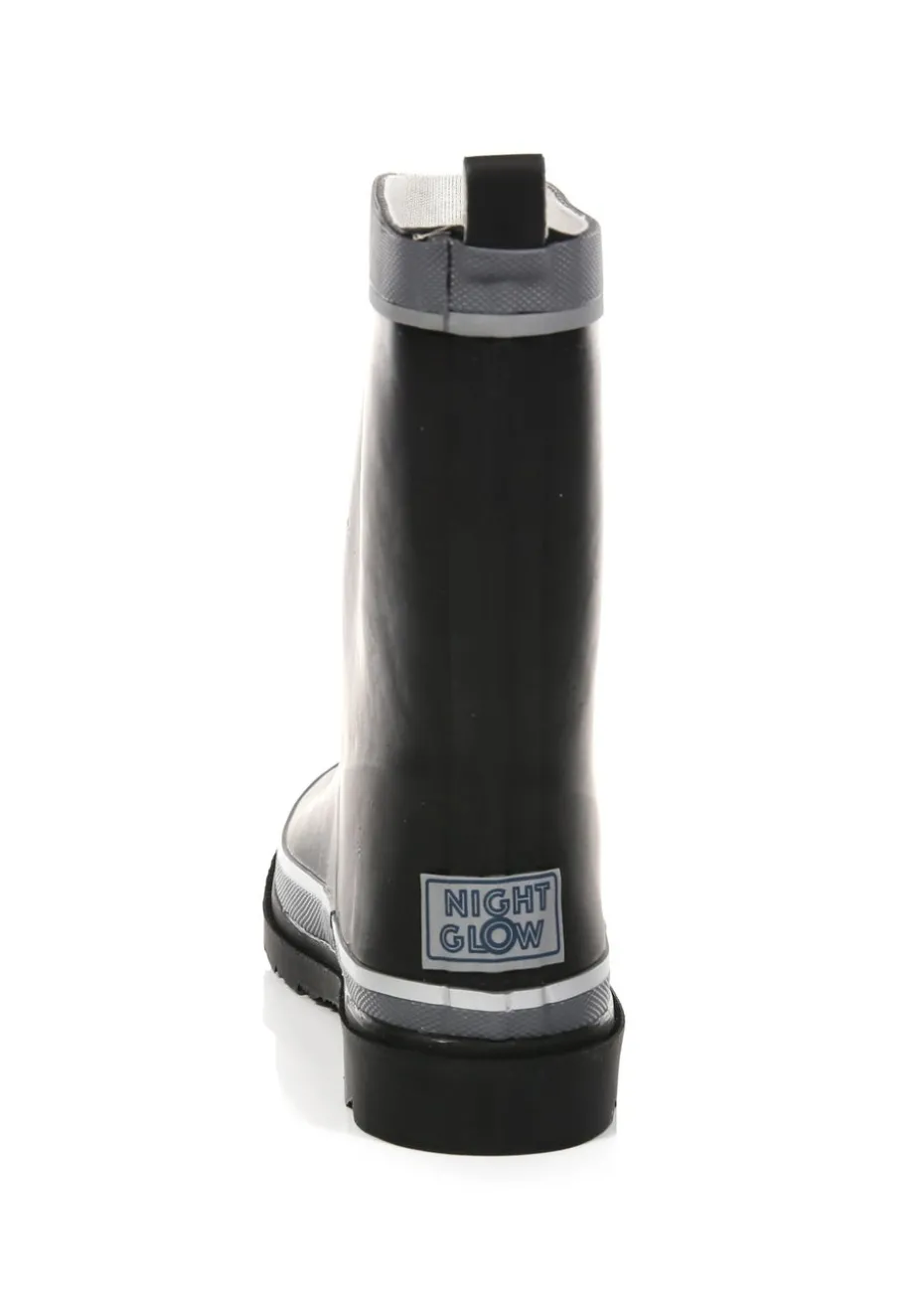 Regatta Black Kids' Foxfire Reflective Wellies