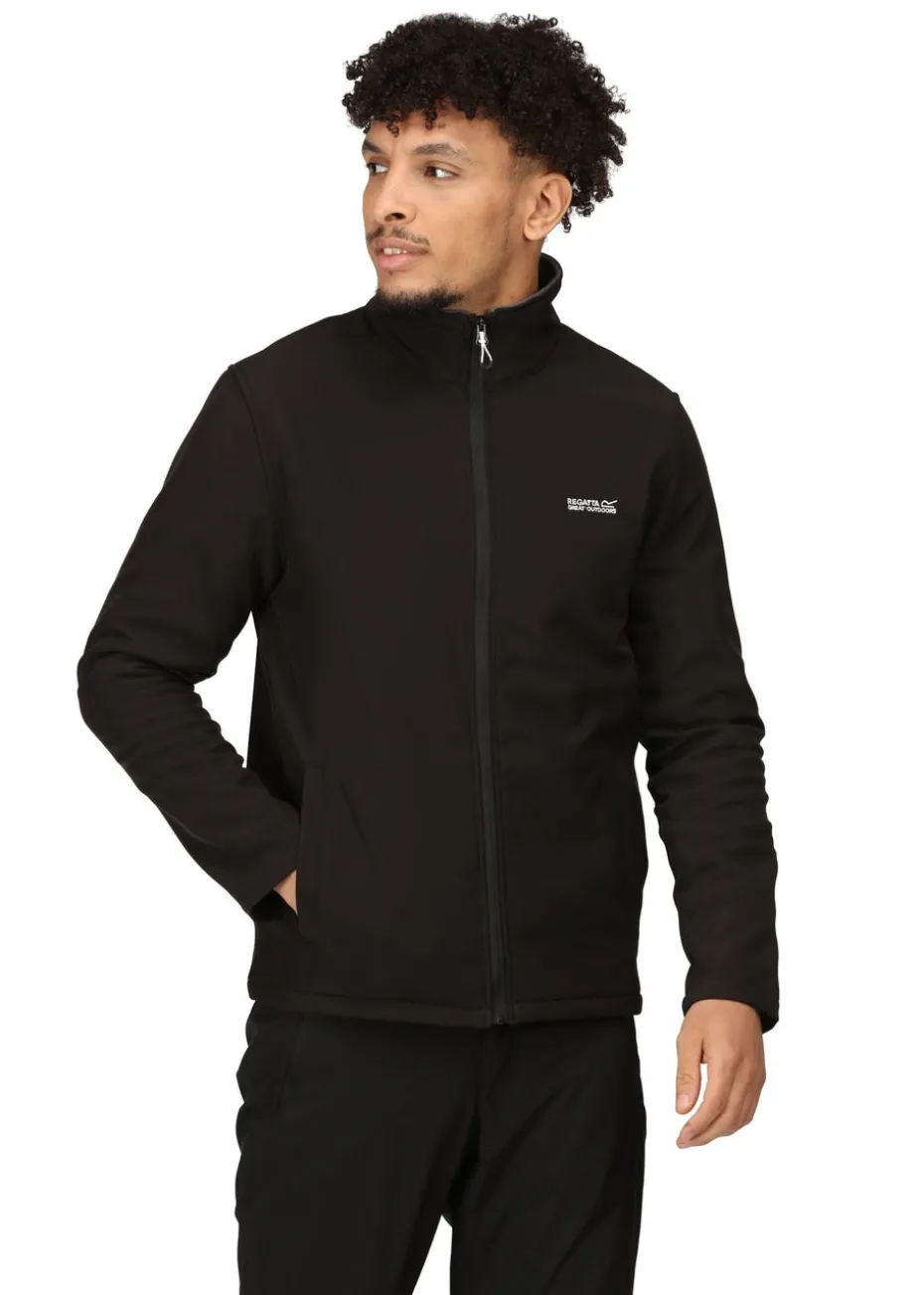 Regatta Black Men's Cera V Water Repellent Softshell Jacket