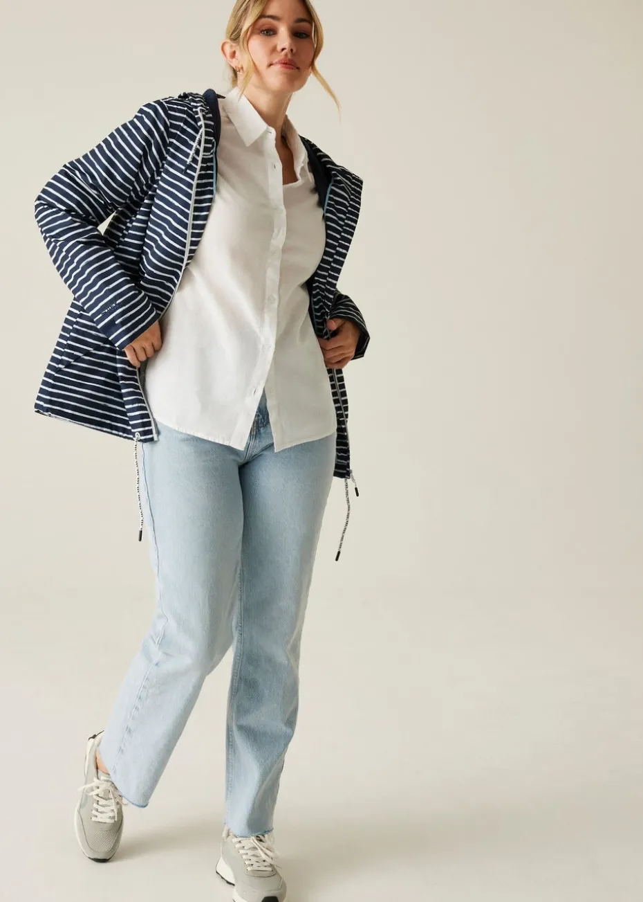 Regatta Navy Stripe Bayletta II Waterproof Breathable Isotex Jacket