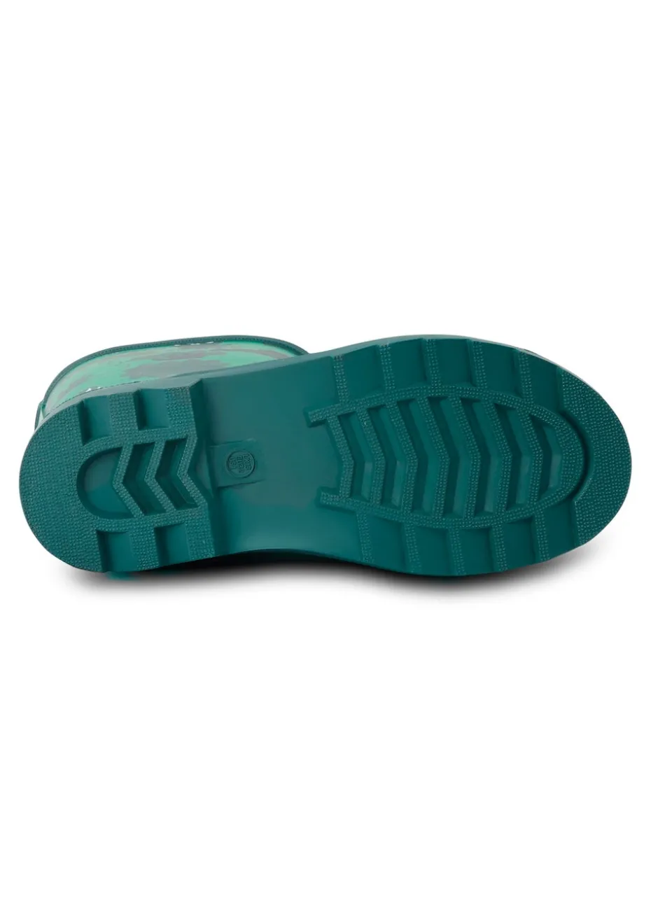 Regatta Stompy the Dinosaur Green Kids' Mudplay Junior II Waterproof Wellies