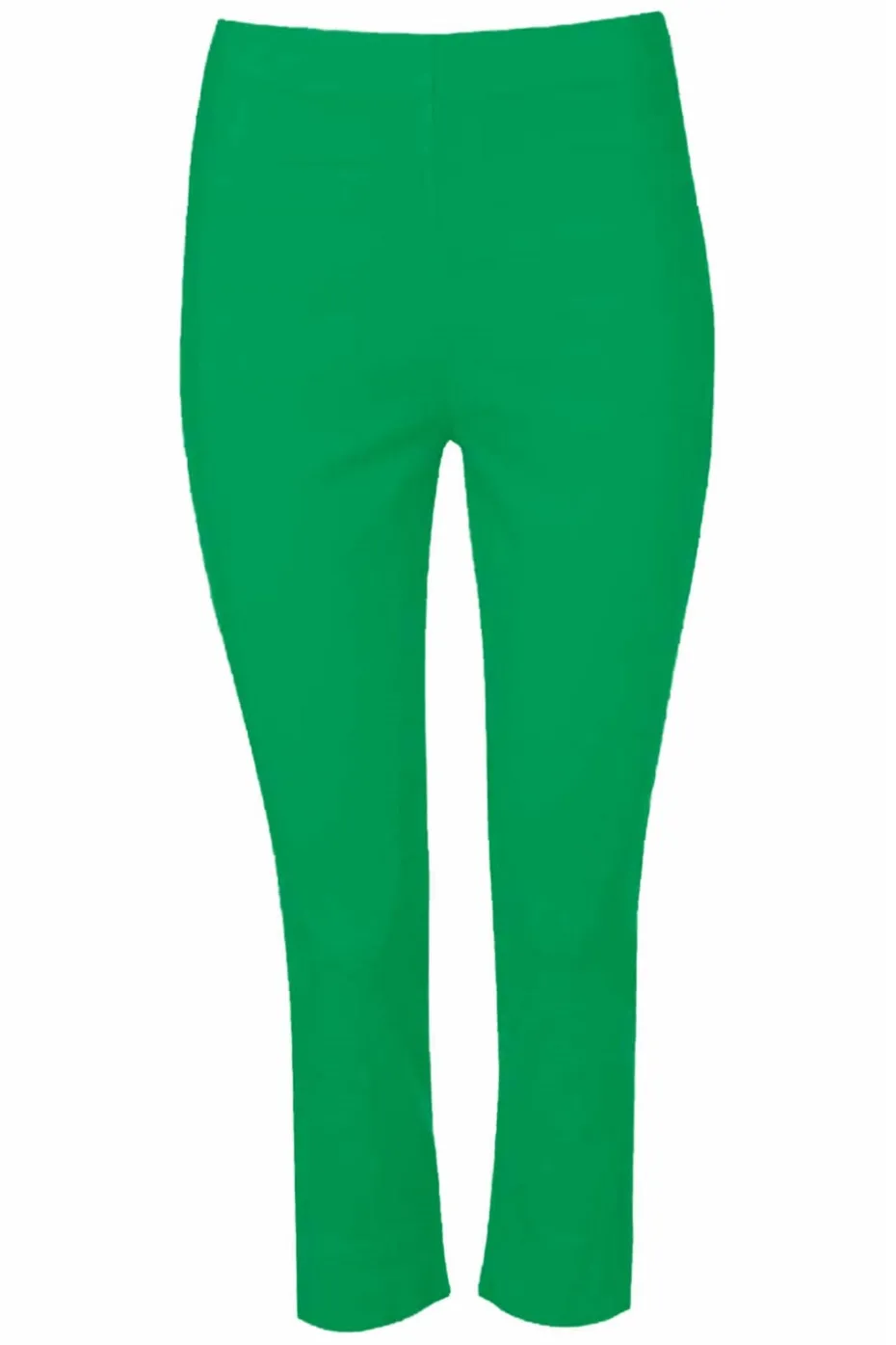 Roman Green Cropped Stretch Trouser Capri Summer Leggings 3/4 Pedal Pushers