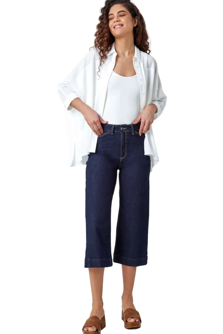 Roman Ivory Relaxed Smart Stretch Shirt