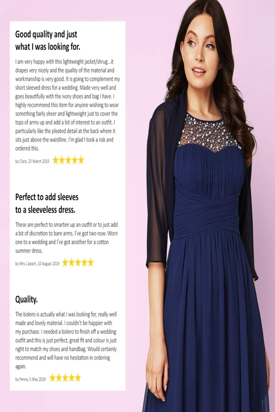 Roman Navy Ruched Hem Chiffon Bolero