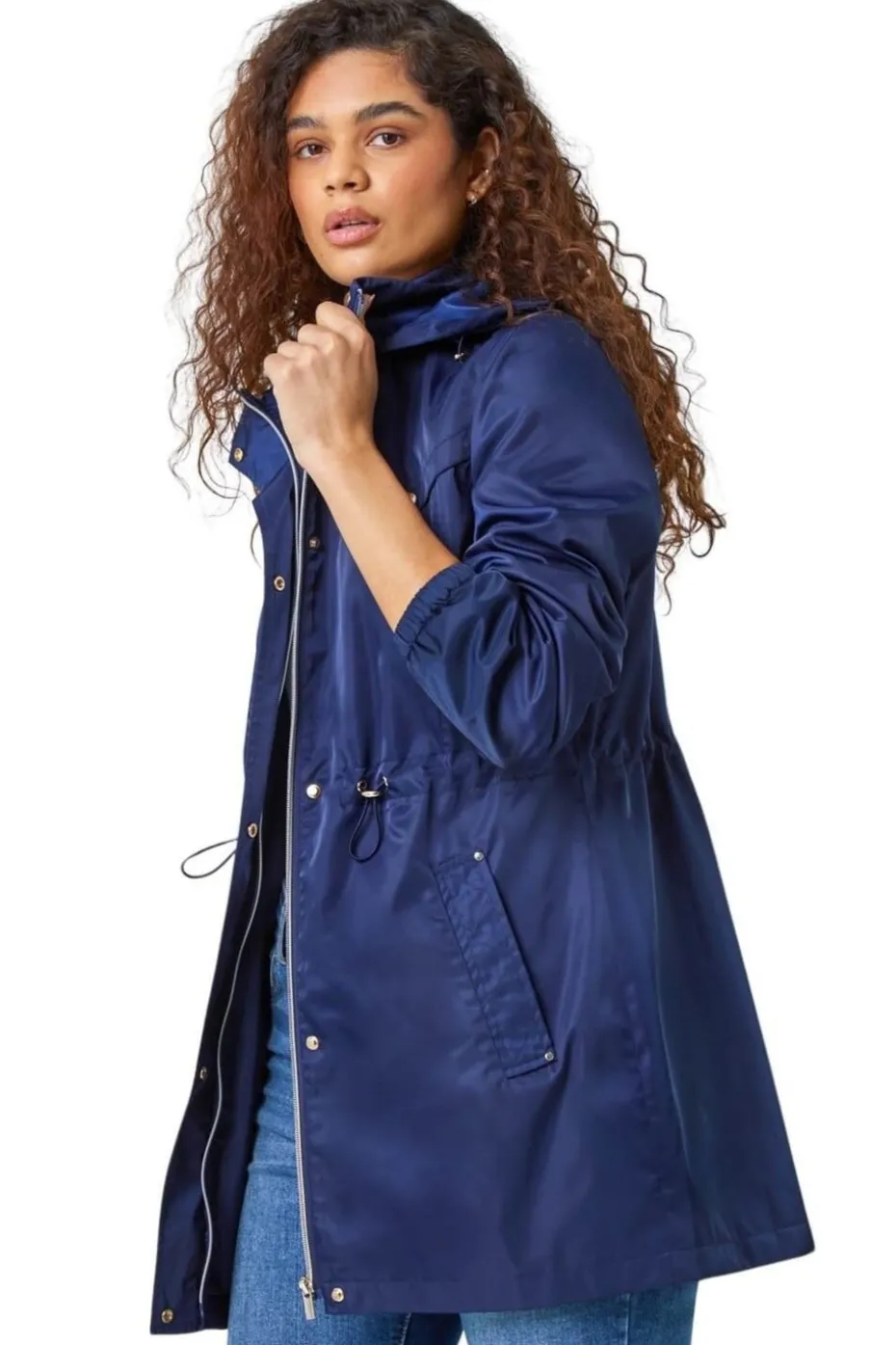 Roman Navy Shower Resistant Longline Jacket