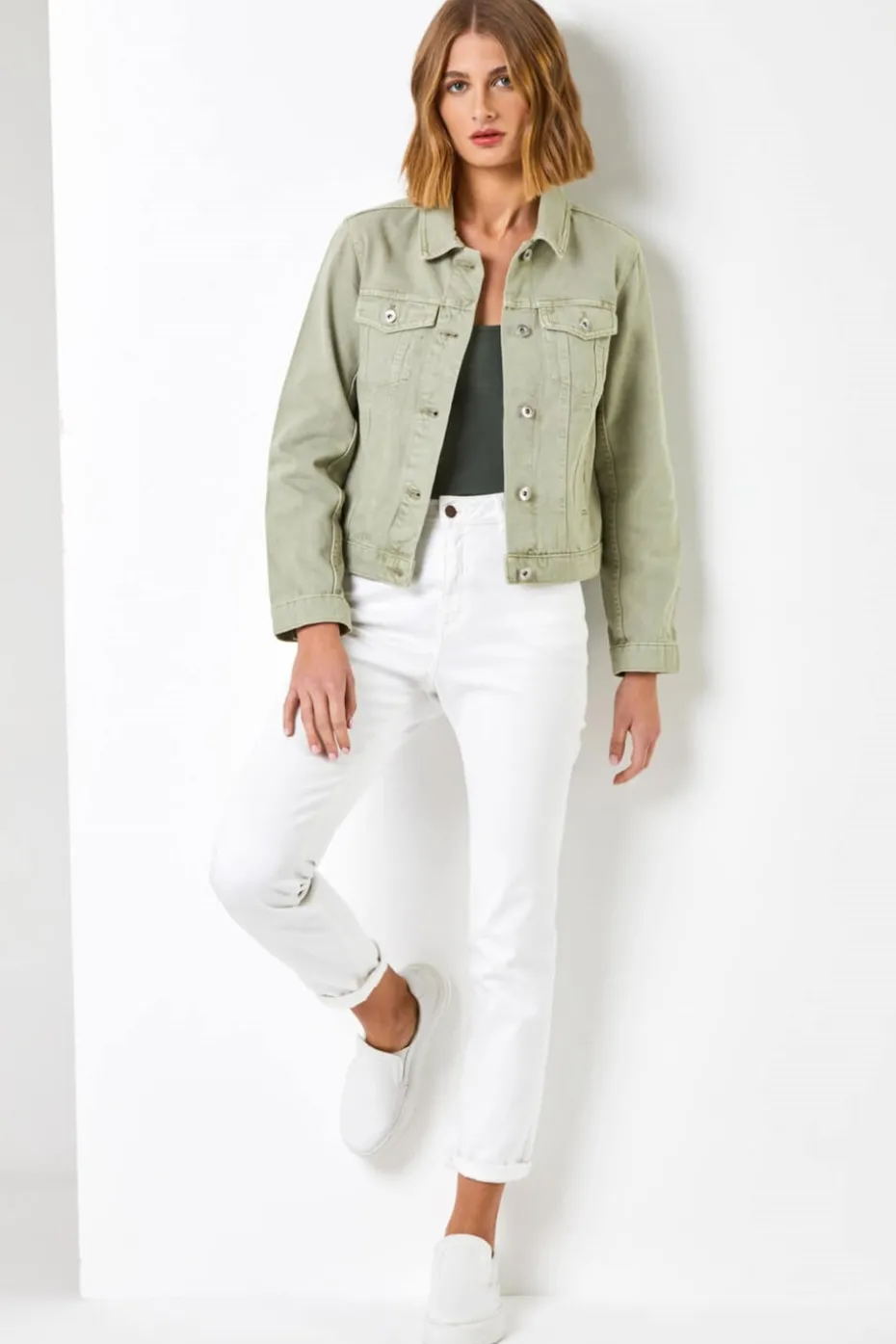 Roman Sage Classic Cotton Denim Jacket