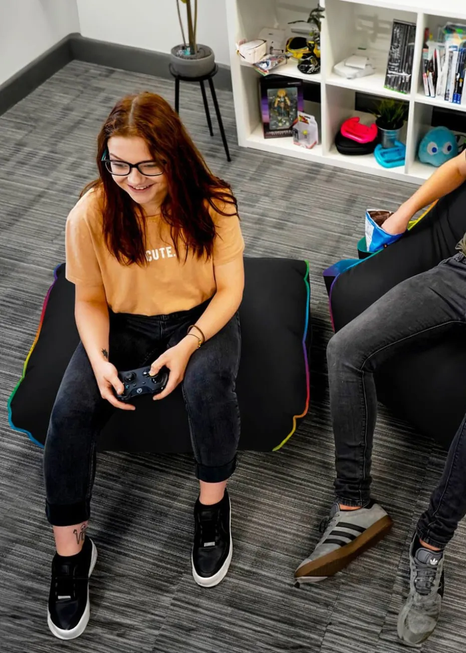 rucomfy Gaming Footstool LED Beanbag