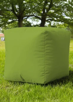 rucomfy Indoor/Outdoor Cube Olive Green Beanbag