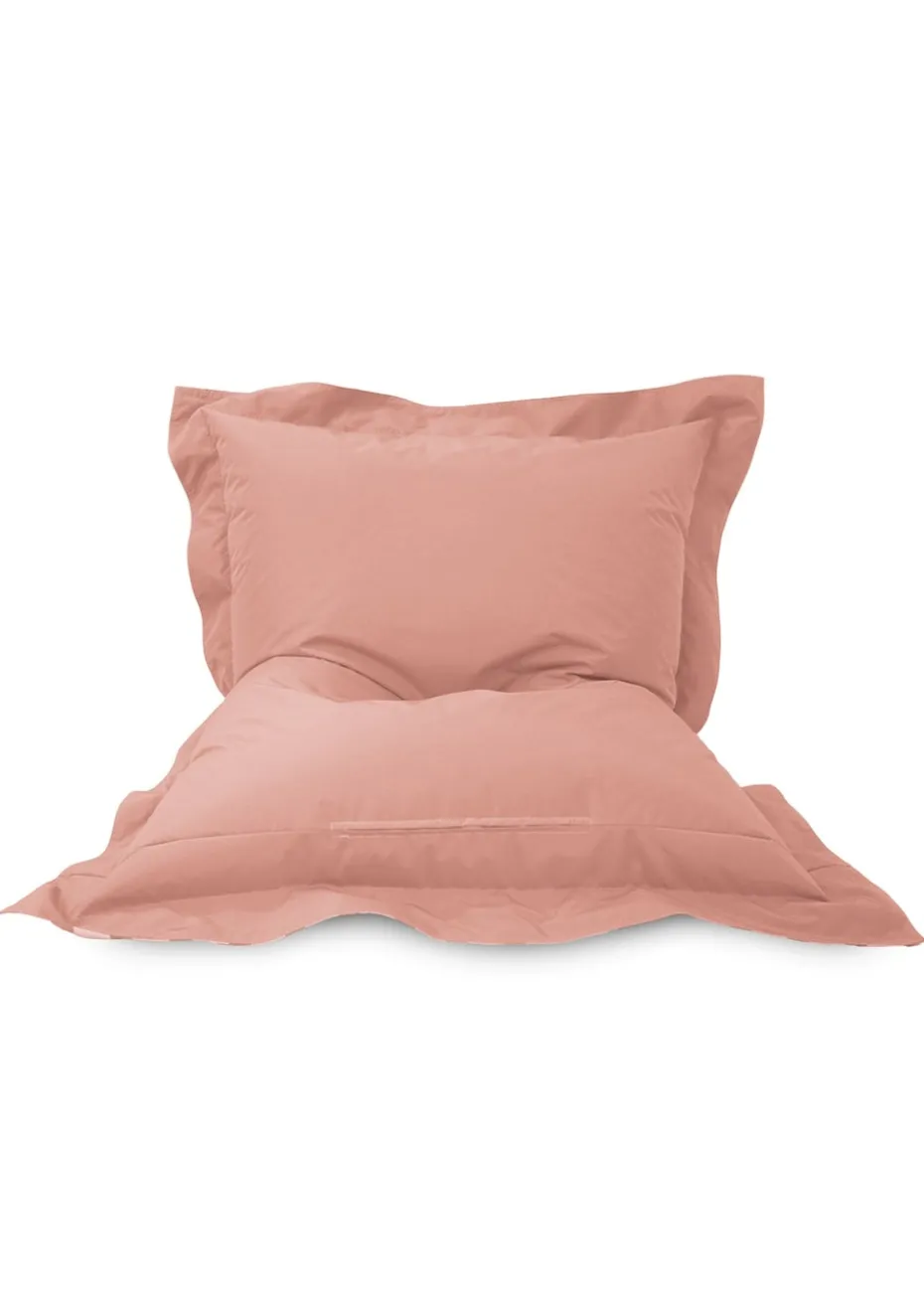 rucomfy Indoor/Outdoor Giant Striped Squashy Squarbie Dusky Pink Beanbag