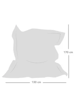 rucomfy Indoor/Outdoor Giant Squashy Squarbie Platinum Grey Beanbag