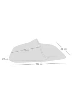 rucomfy Jumbo Cord Burrower Large Platinum Grey Pet Bed