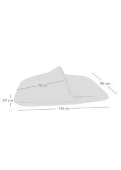 rucomfy Jumbo Cord Burrower Large Slate Grey Pet Bed