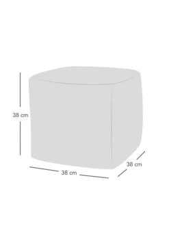rucomfy Jumbo Cord Cube Caramel Beanbag