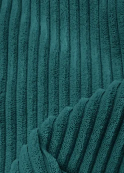 rucomfy Jumbo Cord Cube Teal Beanbag (38cm x 38cm x 38cm)