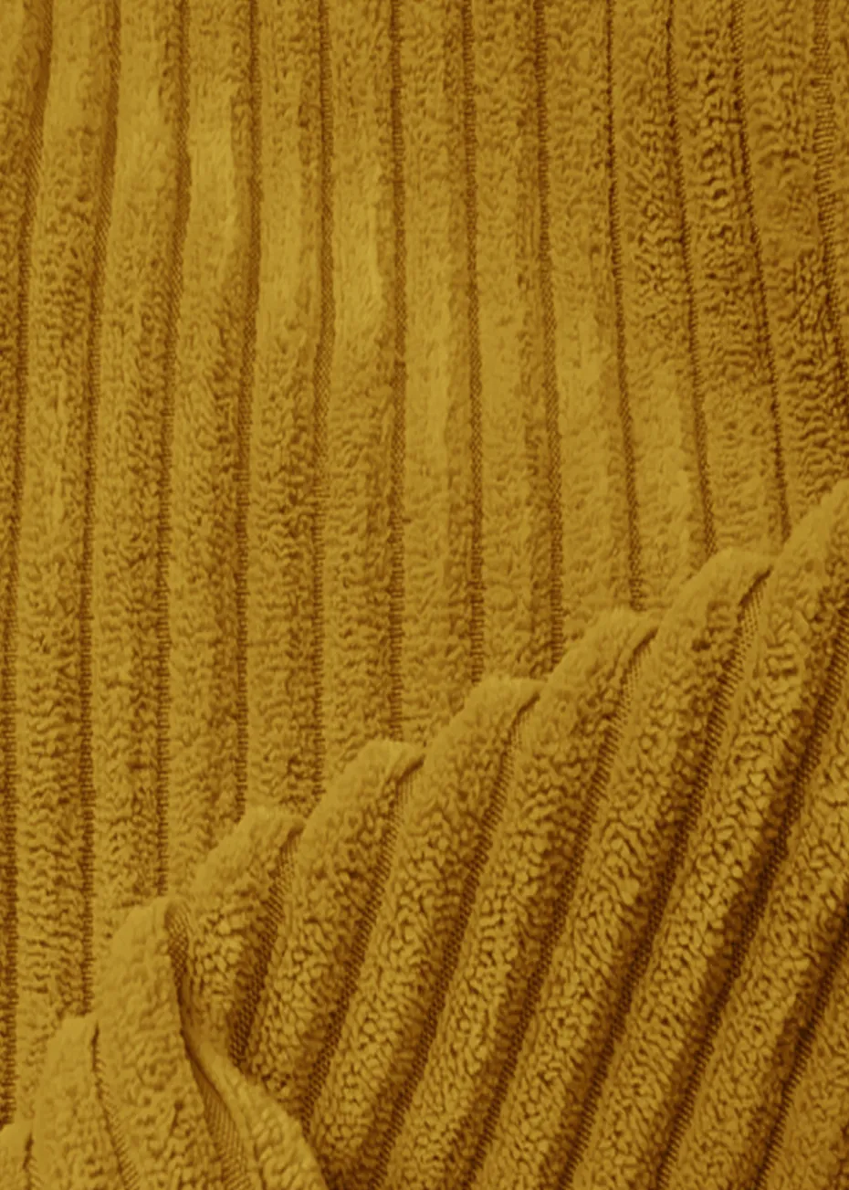 rucomfy Jumbo Cord Goliath Mustard Beanbag