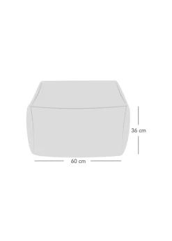 rucomfy Jumbo Cord Ottoman Slate Grey Beanbag
