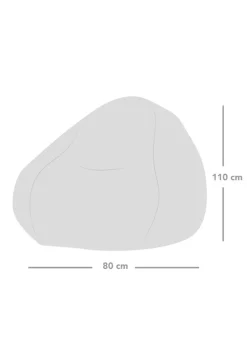 rucomfy Jumbo Cord Slouchbag Platinum Grey Beanbag