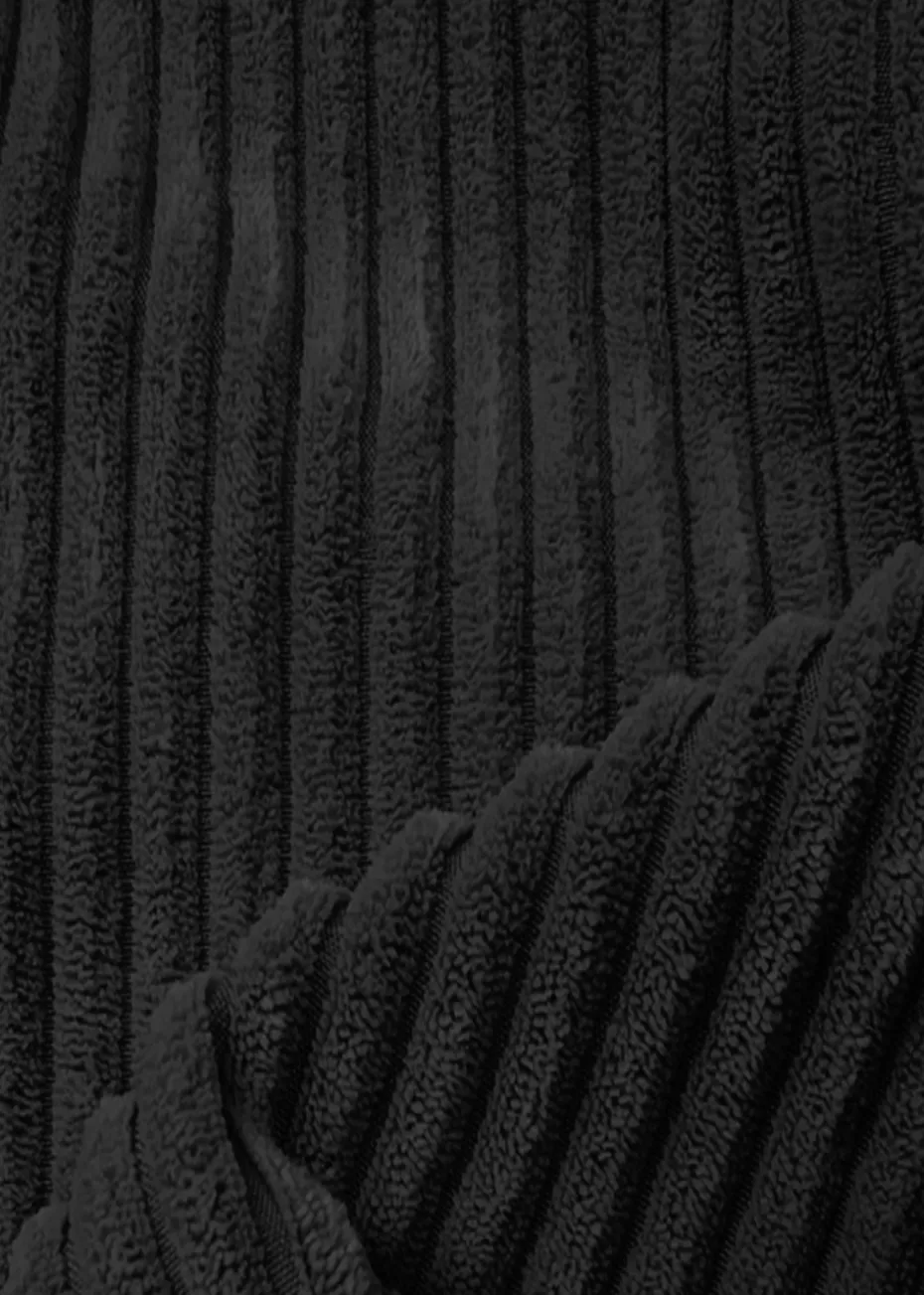 rucomfy Jumbo Cord Slouchbag Black Beanbag