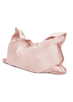 rucomfy Velvet Junior Squarbie Pink Beanbag